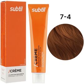 SUBTIL Creme Стійка крем-фарба для волосся 7-4 Блондин мідний, 60 мл, Об'єм: 60 мл, Відтінок: 7/4, image 