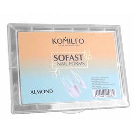 Komilfo SoFast Nail Forms Almond Гелеві форми для швидкого нарощування мигдаль, 240 шт, Кількість: 240 шт, Форма: Мигдаль, image 