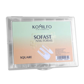 Komilfo SoFast Nail Forms Square Гелеві форми для швидкого нарощування квадрат, 240 шт, Кількість: 240 шт, Форма: Квадрат, image 