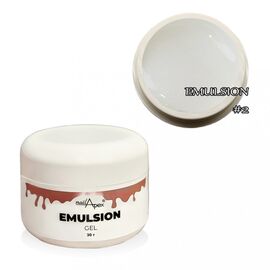 NailApex Моделюючий крем-гель Emulsion №2 (молочний з золотим мультигліттером), 30 г, Об'єм: 30 мл, Колір: №02, image 