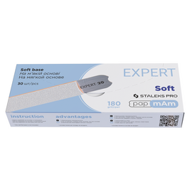 STALEKS PRO Expert 20 papmAm Набір білих змінних файлів для пилки прямої на м'ягкій основі 180 гріт (25 шт) - DFCE-20-180/25w, Абразивність: 180 грит, Кількість: 50 шт, image 