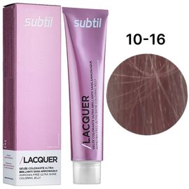 SUBTIL Lacquer Безаміачна тонуюча гелева фарба для волосся 10-16 Екстрасвітлий блондин попелястий червоний, 60 мл, image 