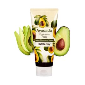 FARM STAY Avocado Premium Pore Deep Cleansing Foam Пом'якшуюча пінка з екстрактом авокадо, 180 мл, image 