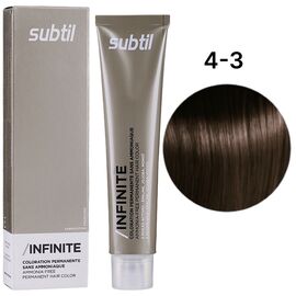 SUBTIL Infinite Стійка безаміачна крем-фарба для волосся 4-3 Шатен золотистий, 60 мл, Об'єм: 60 мл, Відтінок: 4/3, image 