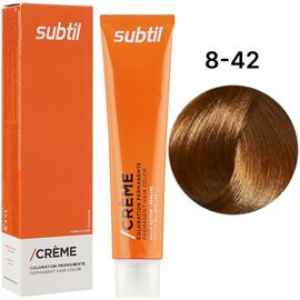SUBTIL Creme Стійка крем-фарба для волосся 8-42 Світлий блондин мідний перламутровий, 60 мл, Об'єм: 60 мл, Відтінок: 8/42, image 