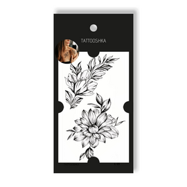 Tattooshka Тату для тіла "Квіти з гілочкою" - L-25, image 