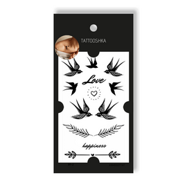 Tattooshka Тату для тіла "Ластівки Love" - L-16, image 