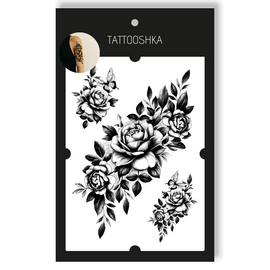 Tattooshka Тату для тіла  "Квіти магія" - LB-130, image 