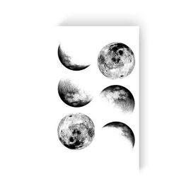 Tattooshka Тату для тіла "Фази Місяця" - L-24, image 