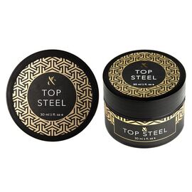 F.O.X Top Steel Сталевий топ для гель лаку (широка банка), 30 мл, Об'єм: 30 мл, image 