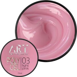 ART Polygel №03 Light Pink, 15 мл, Об'єм: 15 мл, Колір: Light Pink, image 
