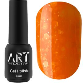 ART Гель лак Bubble №B012 (напівпрозорий оранжевий з білими пластівцями), 6 мл, Відтінок: 012, Об'єм: 5 мл, image 