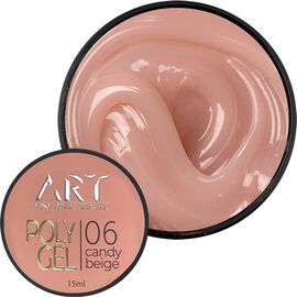 ART Polygel №06 Candy Beige, 15 мл, Об'єм: 15 мл, Колір: Candy Beige, image 