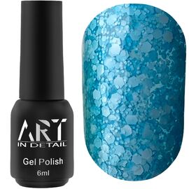 ART Гель лак Bubble №B006 (напівпрозорий голубий з білими пластівцями), 6 мл, Відтінок: 006, Об'єм: 5 мл, image 