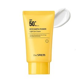 THE SAEM Eco Earth Power Light Sun Cream SPF 50+ PA++++ Легкий cонцезахисний крем для чутливої шкіри, 50 г, image 