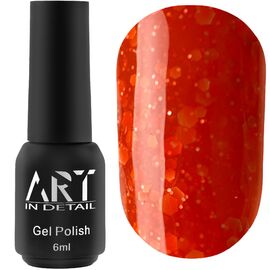 ART Гель лак Bubble №B009 (напівпрозорий червоний з білими пластівцями), 6 мл, Відтінок: 009, Об'єм: 5 мл, image 