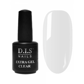 D.I.S EXTRA GEL CLEAR Твердий гель (з пензликом), 15 мл, Об'єм: 15 мл, Колір: Clear, image 