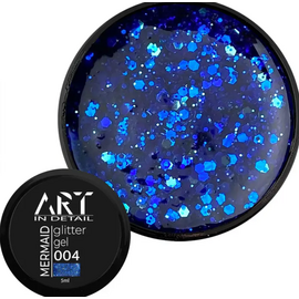 ART Гель для дизайну Mermaid Glitter Gel №004, 5 г, Колір: 004, image 