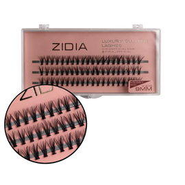 ZIDIA Cluster lashes Вії пучкові 20D MESSY C 0,10х9 mm, 3 стрічки, image 