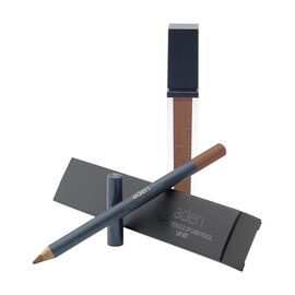 ADEN Набір №4 Рідка матова помада 04 Carnal + олівець №21, image 