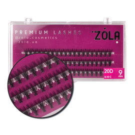 ZOLA Вії-пучки 20D, 9mm, image 