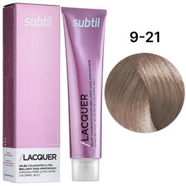 SUBTIL Lacquer Безаміачна тонуюча гелева фарба для волосся 9-21 Дуже світлий блондин ірисово-попелястий, 60 мл, Об'єм: 60 мл, Відтінок: 9/21, image 