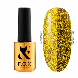 F.O.X Top Blaze 003 Світловідбиваючий топ золотистий з ЛШ, 7 мл, Відтінок: 003, Об'єм: 7 мл, image 