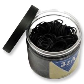 IZA Резинки силіконові маленькі ЧОРНІ (банка) - 500 шт, image 