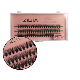 ZIDIA Cluster lashes Вії пучкові 20D MESSY MIX C 0,10х9,10,11 mm, 3 стрічки, image 