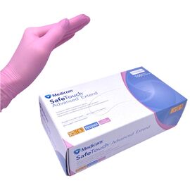 SAFE TOUCH Advanced Extend Рукавички нітрилові PINK (XS), 100 шт/уп (3.8 г), Розмір: XS, Кількість: 100 шт, Колір: PINK, image 