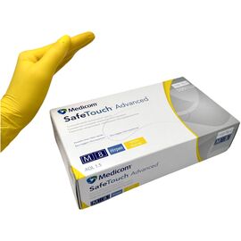 SAFE TOUCH Advanced Рукавички нітрилові YELLOW (M), 100 шт/уп (3.5 г), Розмір: M, Кількість: 100 шт, Колір: YELLOW, image 