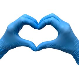 CEROS Рукавички нітрилові BLUE (M), 1 пара, Розмір: M, Кількість: 1 пара, Колір: BLUE, image 