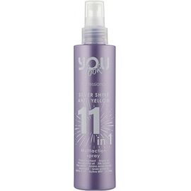 YOU LOOK 11 in 1 Silver Shine Anti-Yellow Multiaction spray Багатофункціональний засіб для блондинок, 200 мл, image 