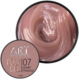 ART Polygel №07 Cover Mocco, 15 мл, Об'єм: 15 мл, Колір: Cover Mocco, image 