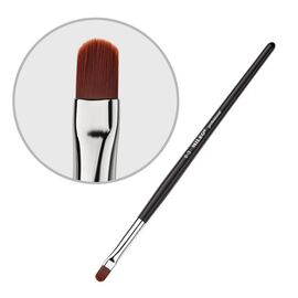 MILEO Пензель для брів №6.3 язичок (чорна ручка), image 