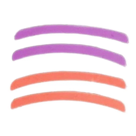 LASH TREND Компенсатори силіконові для ламінування вій 2 пари (персикові/фіолетові), image 