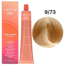 INEBRYA Color Стійка крем-фарба 9/73 Дуже світлий блондин коричнево-золотистий, 100 мл, Об'єм: 100 мл, Відтінок: 9/73, image 
