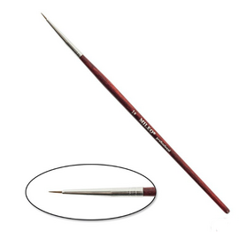 MILEO Пензель-лайнер №1 (натуральний ворс, червона ручка), image 