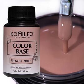 KOMILFO Color Base French 001, 30 мл (бочка), Відтінок: 001, Об'єм: 30 мл, image 
