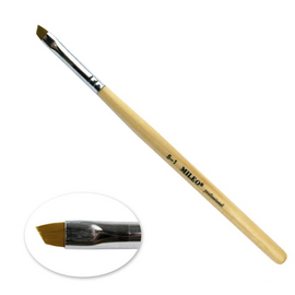 MILEO Пензлик для гелю №5-1 скошений (світла ручка), image 