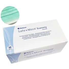 MEDICOM Safe+Mask Economy Маски медичні захисні Зелені, 50 шт/уп, Кількість: 50 шт, Колір: Зелений, image 
