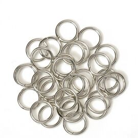 Металеві кільця для волосся (срібло), 100 шт, image 