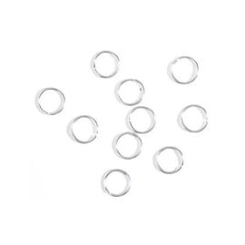 Металеві кільця для волосся (світле срібло), 100 шт, image 