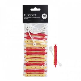 LUSSONI Cold-Wave Rods With Rubber Band Бігуді-коклюшки (12 шт/уп),  D9*70 мм, image 