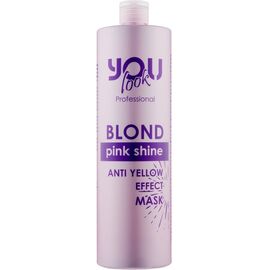 YOU LOOK Blond PINK Shine Anti-Yellow Маска для нейтралізації жовто-помаранчевих відтінків волосся, 1000 мл, image 