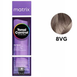 MATRIX Tonal Control Pre-Bonded Gel Tone Кислотний гелевий тонер 8VG, світлий блондин фіолетово-золотистий, 90 мл, Об'єм: 90 мл, Відтінок: 8VG, image 