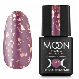 MOON FULL Potal Rubber Base Silena №2036 (світло-пурпурний із золотою поталлю), 8 мл, Відтінок: №2036, Об'єм: 8 мл, image 