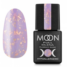 MOON FULL Potal Rubber Base Silena №2031 (бузковий із золотою поталлю), 8 мл, Відтінок: №2031, Об'єм: 8 мл, image 