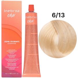 INEBRYA Color Стійка крем-фарба 6/13 Темно-русявий попелястий золотистий, 100 мл, Об'єм: 100 мл, Відтінок: 6/13, image 