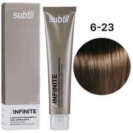 SUBTIL Infinite Стійка безаміачна крем-фарба для волосся 6-23 Темний блондин перламутровий золотистий, 60 мл, Об'єм: 60 мл, Відтінок: 6/23, image 